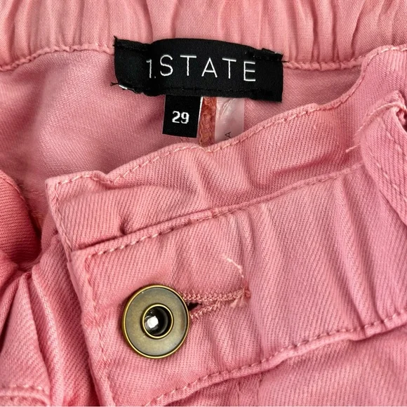 1. STATE Pink Paperbag NEW Pink Jean Pants 29 - Picture 5 of 10